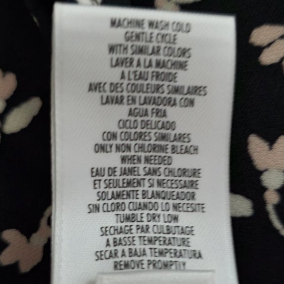 Petite Sophisticate Floral Scoop Neck Shell/Tank Top | NWOT | XSP | Navy Pink WH - Picture 8 of 11